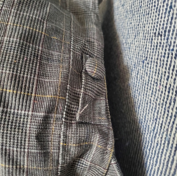 Military Hat - Fine Grey Plaid - Cotton-Lined - Size 57 cm - EUC - Picture 3 of 11